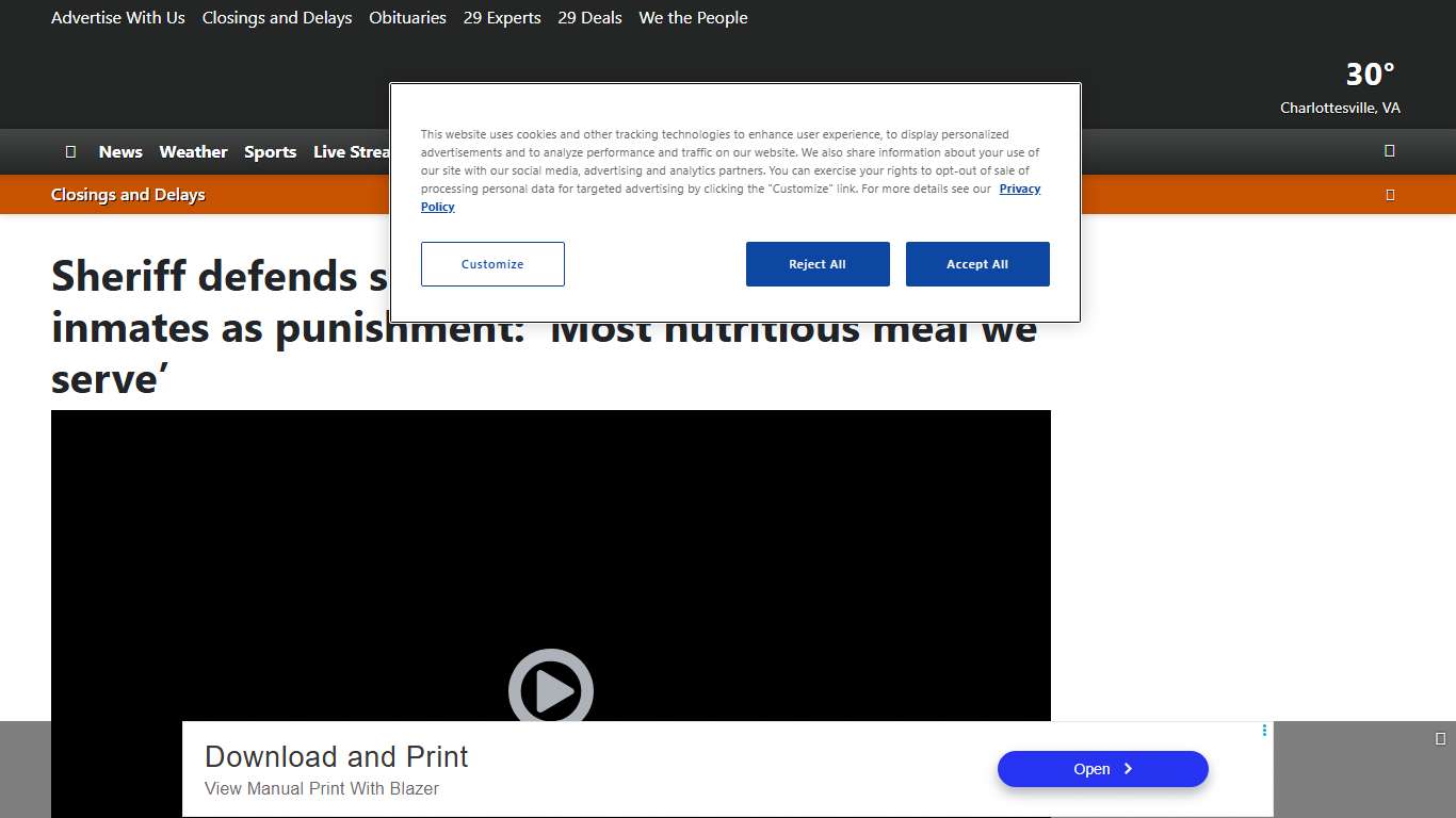 Sheriff defends serving ‘warden burger’ to inmates as punishment: ‘Most nutritious meal we serve’